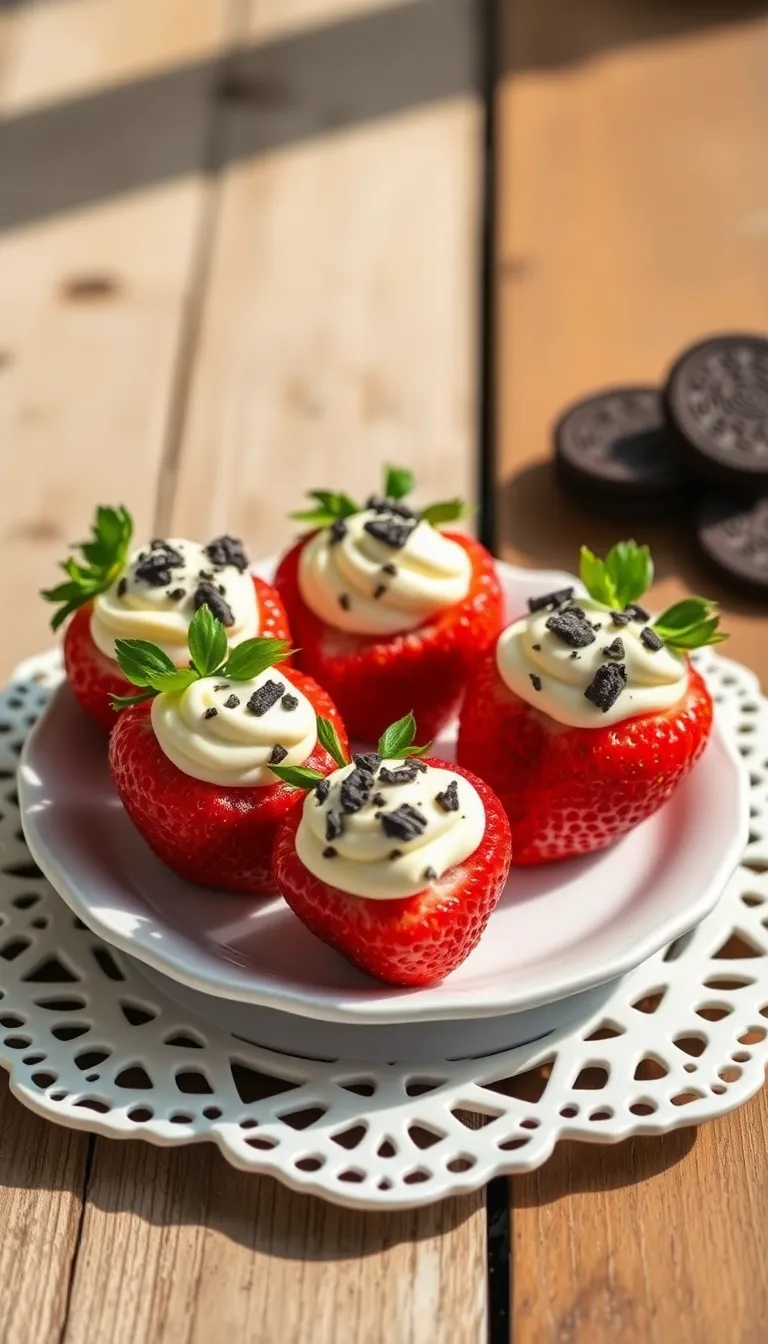 Oreo Cheesecake-Stuffed Strawberries – Fresh Strawberries Filled with Oreo Bliss
