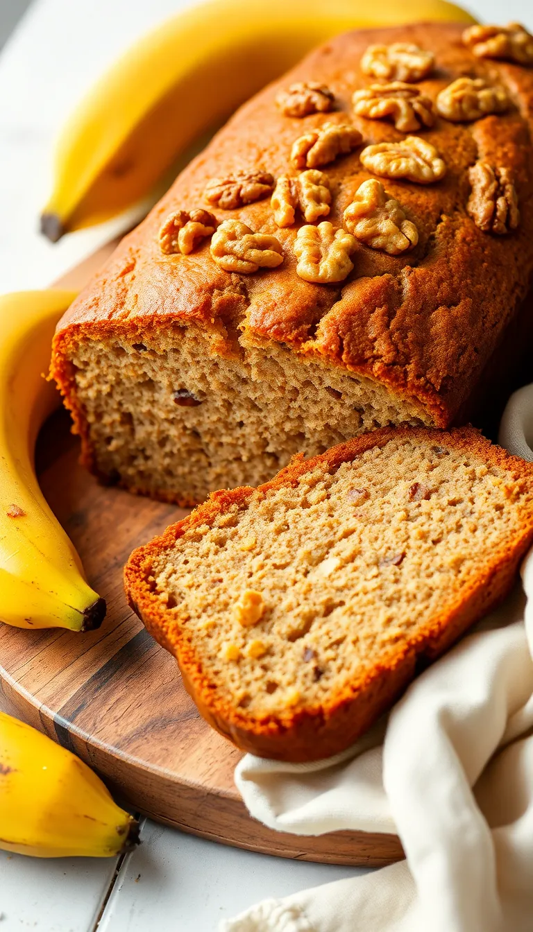 Classic Moist Banana Bread with Walnuts