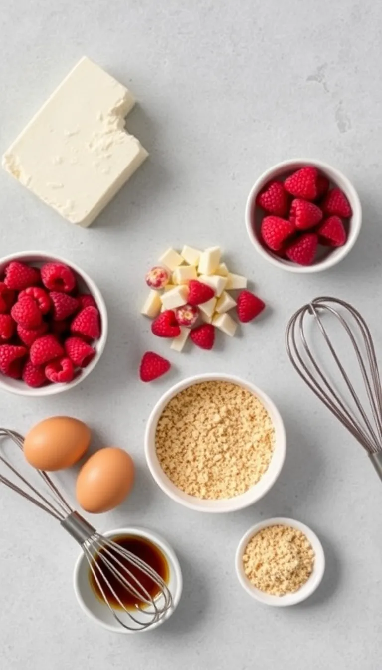 White Chocolate Raspberry Cheesecake – Rich, Smooth and Irresistibly Delicious — ingredients