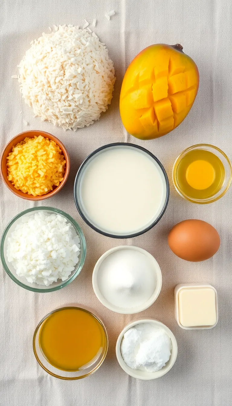 Mango Coconut Cake – Rich Coconut Flavor Meets Juicy Mango — ingredients