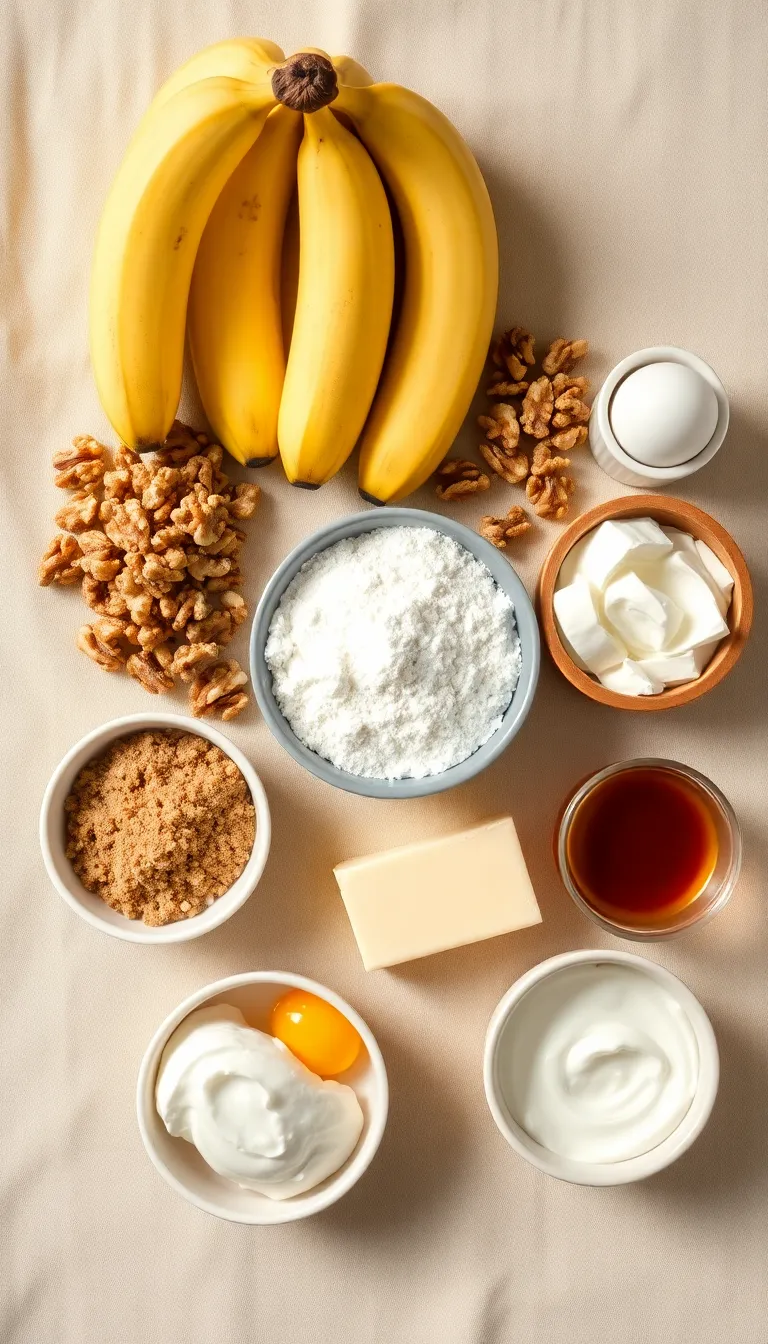 Banana Bread with Walnut Crumble – Cozy Homemade Comfort in Every Slice — ingredients