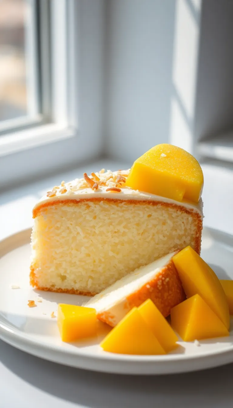 Mango Coconut Cake – Rich Coconut Flavor Meets Juicy Mango