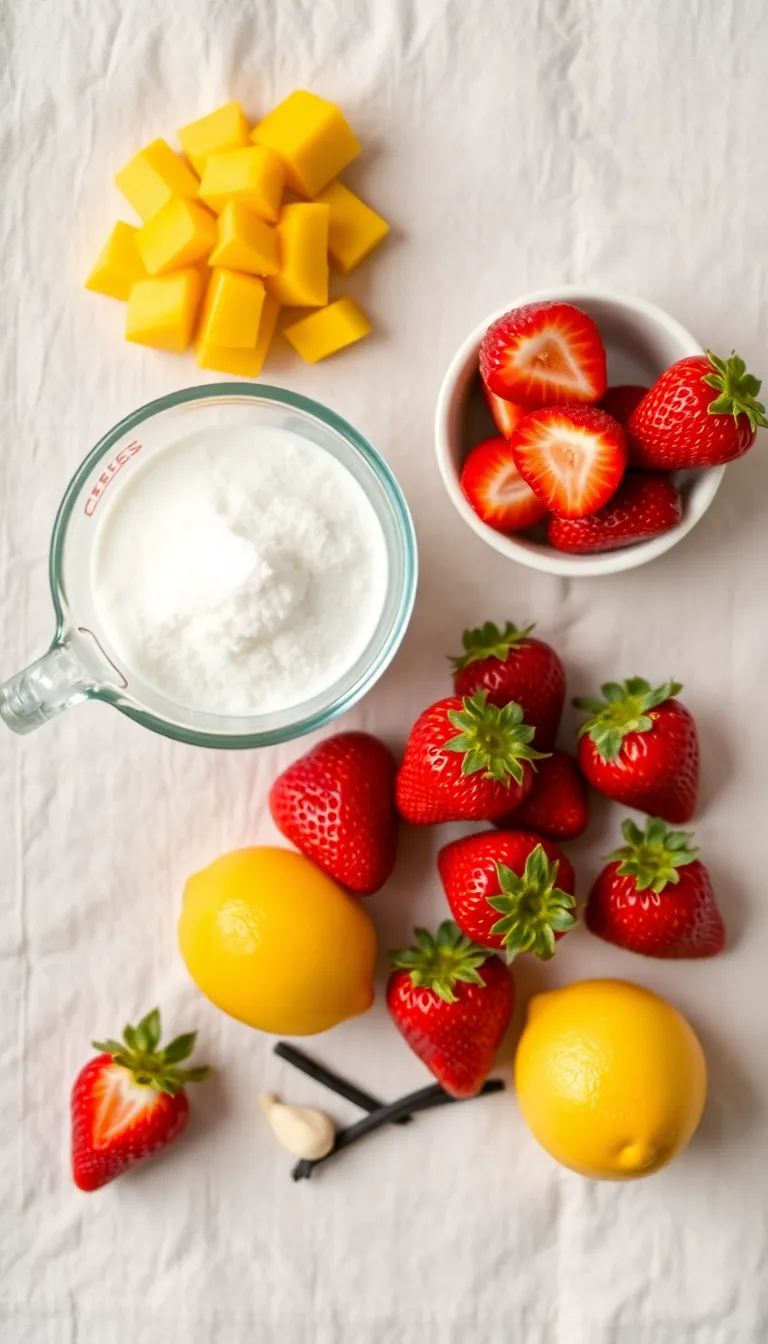 Strawberry Mango Ice Cream – Sweet Berry Flavor Meets Juicy Mango — ingredients
