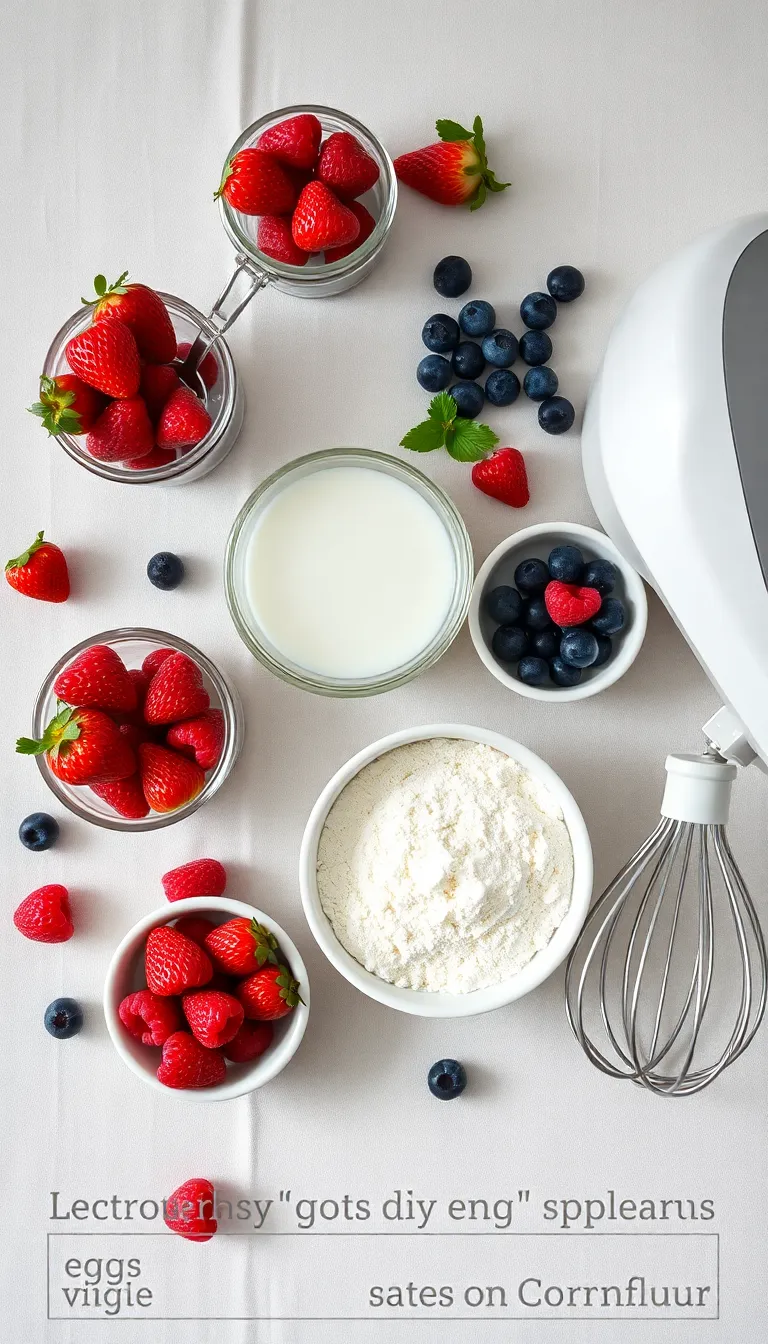 Pavlova with Fresh Berries – The Perfect Balance of Crunchy and Creamy — ingredients
