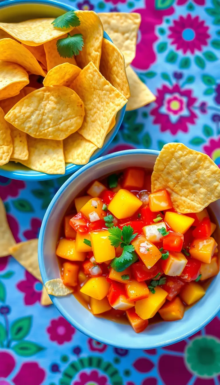 Spicy Mango Salsa with Tortilla Chips