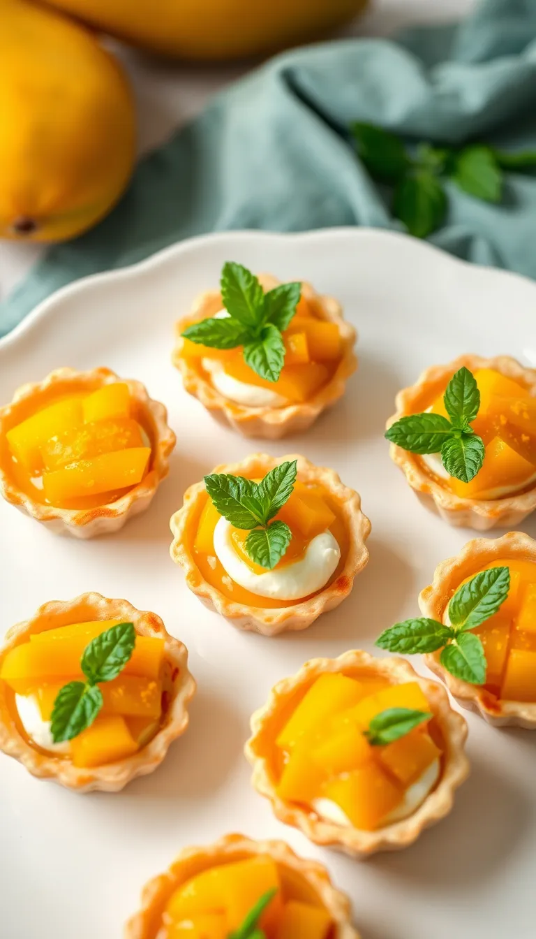 Honey Lime Mango Tartlets