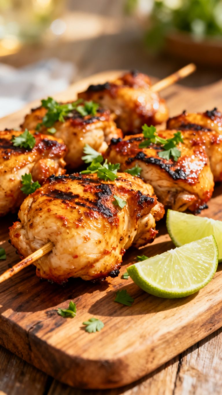 Spicy Grilled Chicken Thigh Skewers – Perfect for Easy Weeknight Meals
