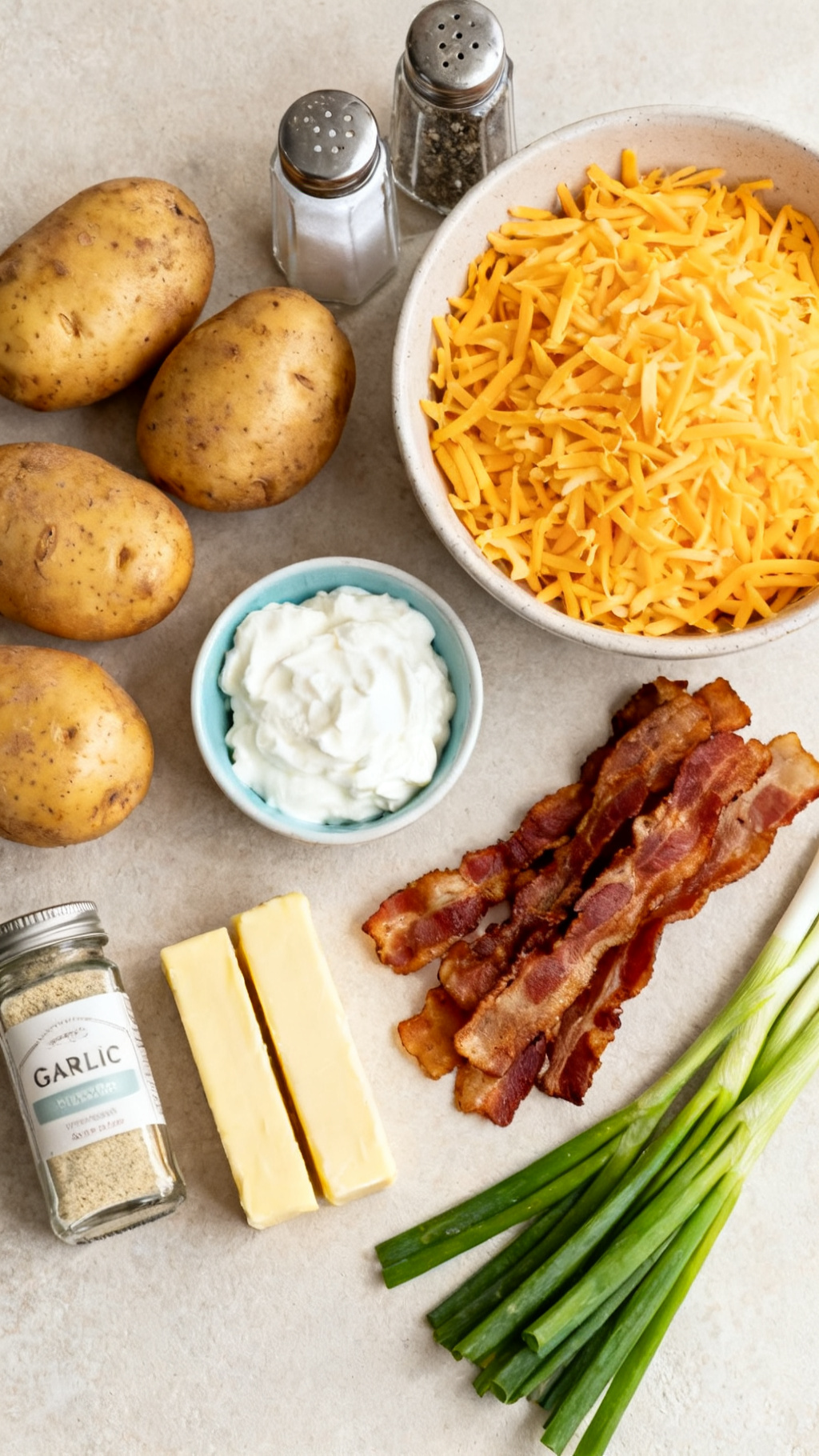 Loaded Baked Potato Casserole – Cheesy, Crispy & Packed with Flavor — ingredients