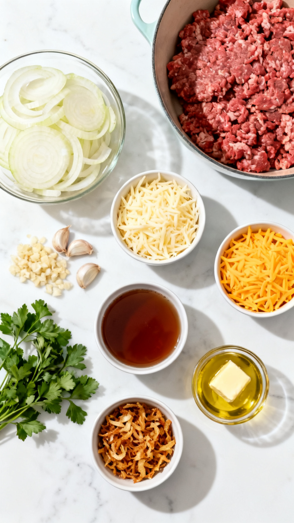 Cheesy French Onion Beef Casserole – A Hearty Family Dinner Favorite — ingredients