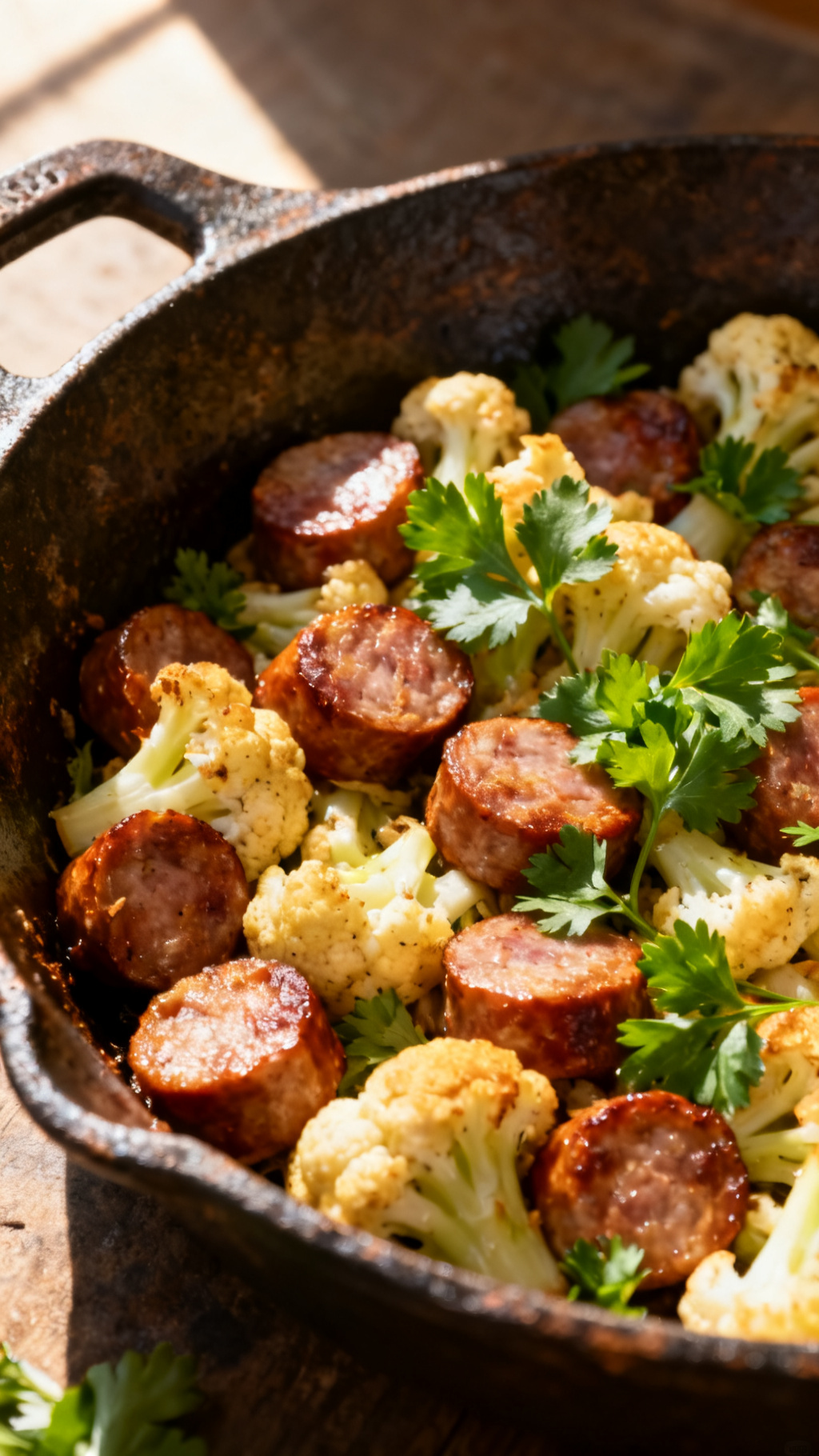 Keto Sausage & Cauliflower Skillet – A Fast, Flavor-Packed Low-Carb Meal