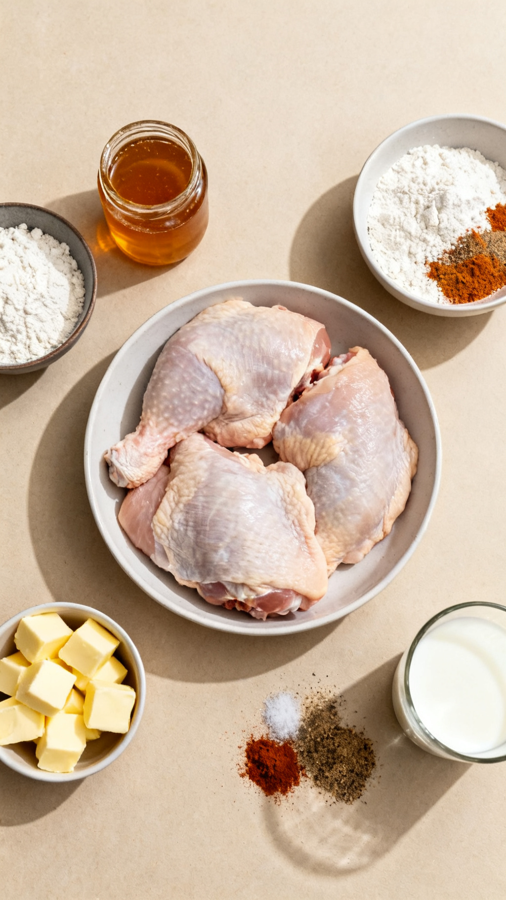 Crispy Honey Butter Fried Chicken – Golden Crunch with Sweet Butter Glaze — ingredients