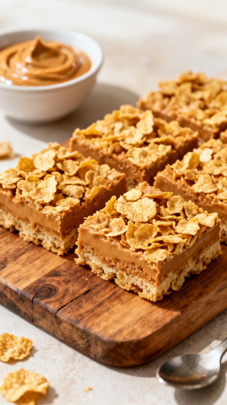 Peanut Butter Cornflake Bars (The Chewy, Crunchy & Sweet Tooth Fix