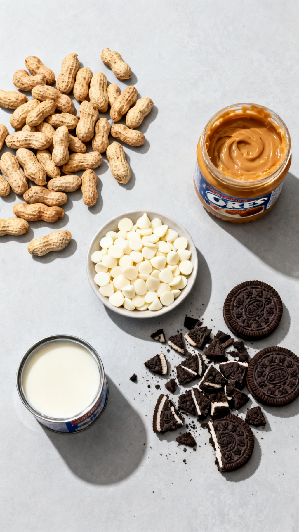 Peanut Butter Oreo Fudge – The Easiest, Creamiest No-Bake Treat — ingredients