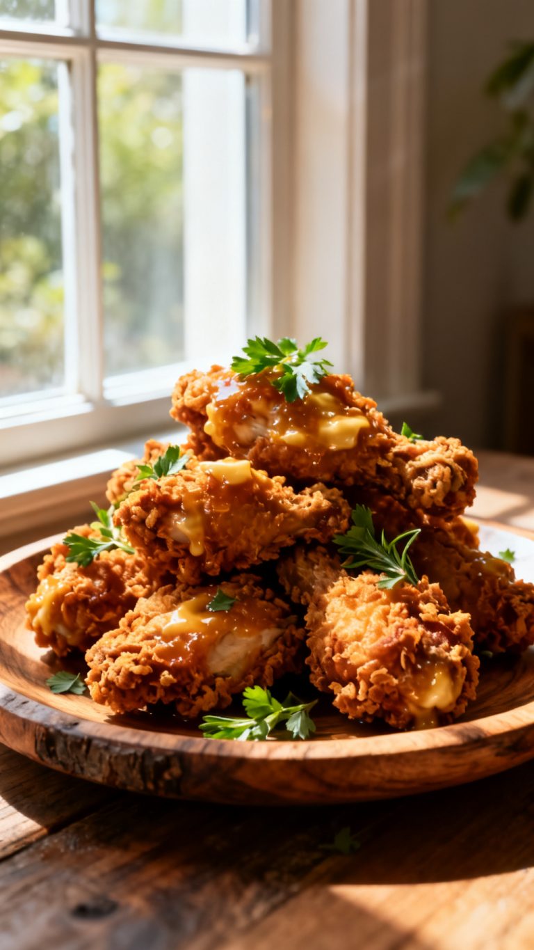 Crispy Honey Butter Fried Chicken – Golden Crunch with Sweet Butter Glaze