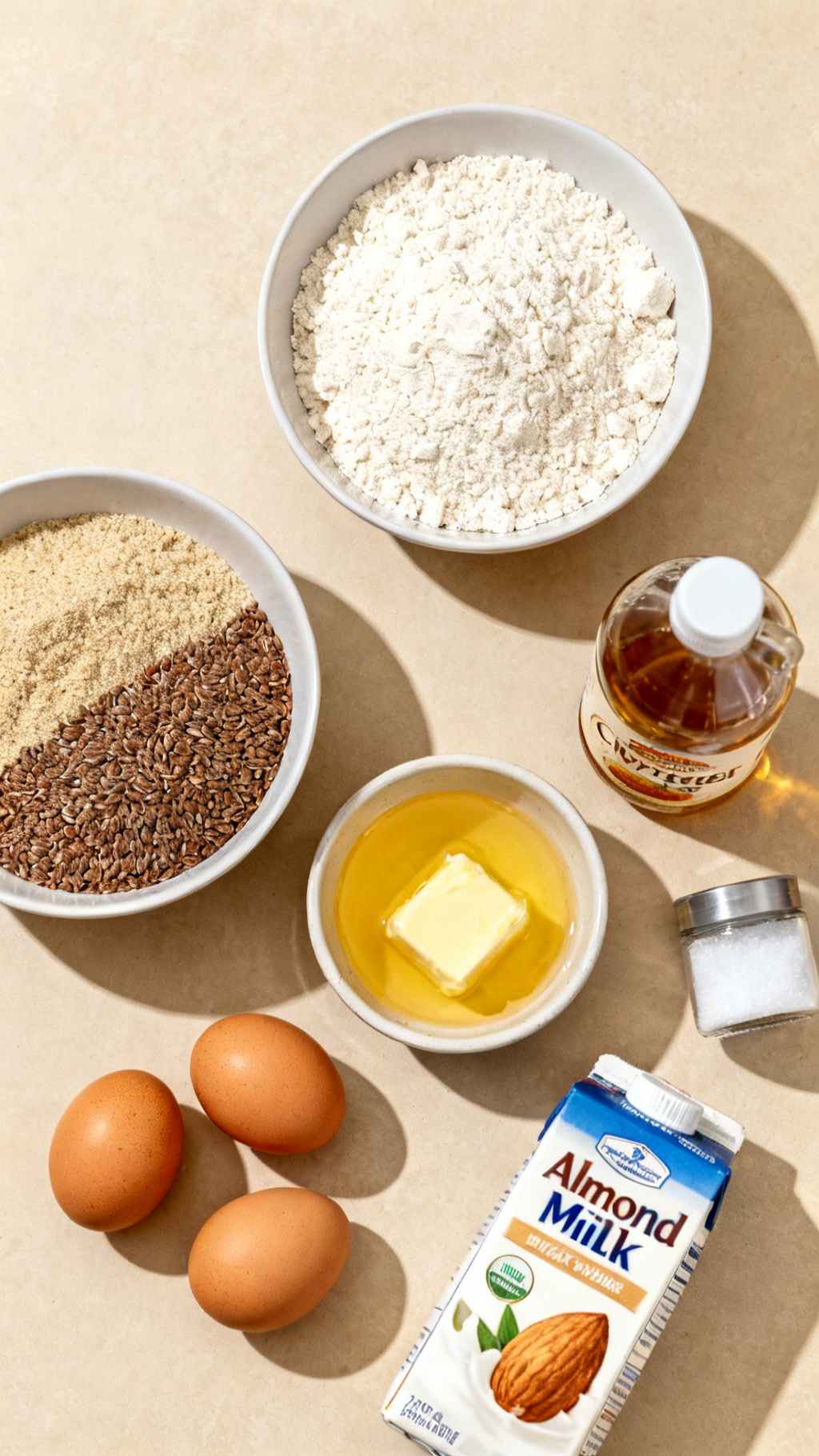 Almond Flour & Flaxseed Keto Sandwich Bread – Soft and Low-Carb — ingredients
