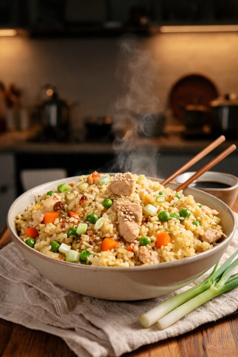 Low Carb Cauliflower Fried Rice with Chicken – Simple Weeknight Recipe
